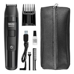 Wahl Manscaper Lithium Groin and Body Trimmer, Fully Waterproof, Wet/Dry Use, Smart Trim Technology LED, Safe-Touch Ballpoint Blades, Rechargeable, Black