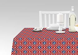 Doge Milano Nappe avec impression numérique, 100% Made in Italy Nappe antidérapante pour salle à manger, lavable et antitache, modèle Noël - Roasio, cm 140x240