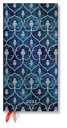 Paperblanks 12 Month Planners 2023 Blue Velvet | Horizontal | Slim (95 × 180 mm)