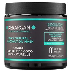 Kerargan - Hair Mask with coconut, argan and chamomile oil to nourish and moisturise your hair - For dry and brittle hair - Sulphate, paraben and silicone free - 500 ml