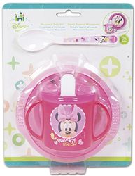 Elemed Baby Micro Easy Set (kom, trainingsbeker & PP lepel), 3 stuks, meerkleurig Minnie multicolor
