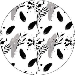 Bonateks, Round Digital Printed Mouse Pad, Non-Slip Base, for Office and Home, Diameter:22cm