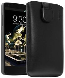 mumbi Mobiltelefonfodral läder med klaff och infällbar flik för Google Nexus 5