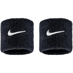 Nike Swoosh Classic WR - Muñequera Unisex (Talla única), Color Negro y Blanco