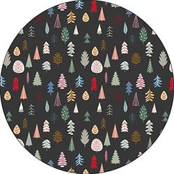 Bonateks, Round Digital Printed Mouse Pad, Non-Slip Base, for Office and Home, Diameter:22cm
