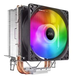 MARSGAMING MCPUARGB RGB CPU Heatsink, 2X HCT Heatpipes, TDP 130W, PWM Silent