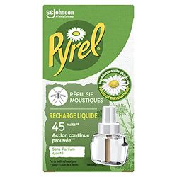 Pyrel Recharge Pour Diffuseur Électrique Anti Moustiques Liquide, 45 Nuits, 32ml