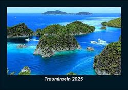 Trauminseln 2025 Fotokalender DIN A5: Monatskalender mit Bild-Motiven aus Orten und Städten, Ländern und Kontinenten