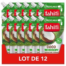 TAHITI - Eco-Refill Tahiti Coco Żel pod prysznic - Natural Pochodzenie Formuła 95% - Zestaw 12 x 500 ml