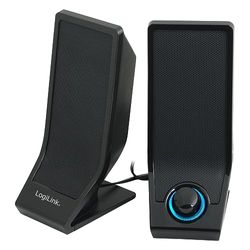 LogiLink SP0027 - Altavoces portátiles (USB 2.0, Universal, 80 dB, 2 W, 100-20000 Hz, 4 Ohmio) Negro