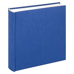 walther Design Photo Album Blue 200 Photos 10 x 15 cm Memo Slip-in Album Linen, Cloth ME-510-L