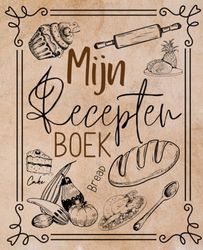 Mijn Recepten Boek: Een blanco Receptenboek om in te schrijven, Maak je eigen kookboek en verzamel je recepten, 100 pagina's