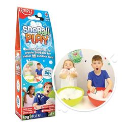 Snoball Play 2 Use Pack de Zimpli Kids, transforme magiquement l'eau en neige artificielle, décoration de la maison ou jouet d'extérieur et d'intérieur pour les enfants