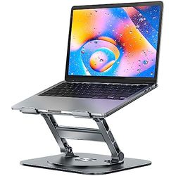 MCHOSE Supporto per computer portatile, girevole a 360°, in alluminio, ergonomico, compatibile con MacBook Air Pro da 17", Dell XPS, HP, Lenovo e altri laptop, grigio