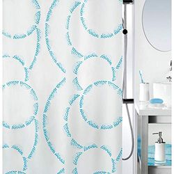 Spirella Rideau de Douche Polyester Claire 180x200cm Bleu & Blanc