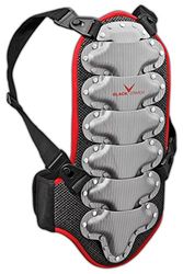 Black Crevice Rückenprotektor Protection Dorsale Enfant, Noir/Rouge/Argent, 140 cm