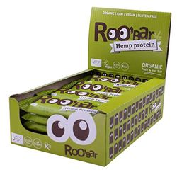Roo'bar Barres Énergétique Protéine de Chanvre - Bio & Vegan -20x30g