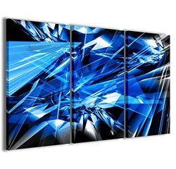 Kunstdruk op canvas met digitaal effect, moderne foto's in 3 panelen, klaar om op te hangen, 100 x 70 cm