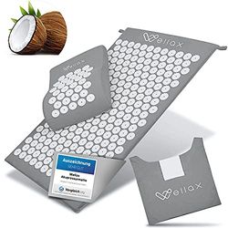 Wellax acupressuurmat met kussen - verlicht specifiek spanning & bevordert circulatie - massagemat in set incl. acupressuurkussen & draagtas