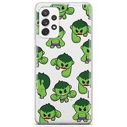 ERT GROUP mobiltelefonfodral för Samsung A72 5G originalt och officiellt licensierat Marvel mönster Hulk 006 optimalt anpassad till formen på mobiltelefonen, gedeeltelijk transparant