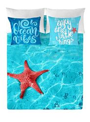 Couture S2802657 Ocean Vibes Housse de Couette pour lit de 90, 150 x 220 + 45 cm