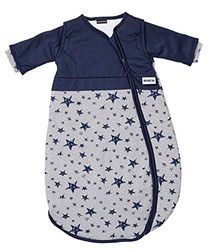 Gesslein Bubou 174 temperaturreglering året runt sovsäck/sovsäck för spädbarn/barn, storlek 70, mörkblå grå med stjärnor, flerfärgad 771174