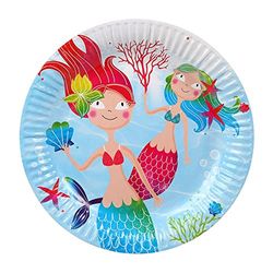 BigBuy Party- Set de Assiettes Multicolores, S1131023