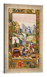 kunst für alle 'Immagine incorniciata di XVI secolo Splendor Solis, Stampata, 40 x 60 cm, nel Quadro Immagini Fatti a Mano di Alta qualità Argento Raya