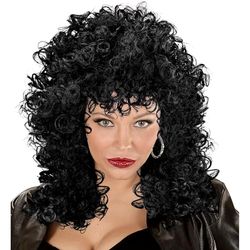 Widmann 01999 - Wig Eleonore, Curly Wig, Synthetic Hair, Rockstar, 80s, Theme Party, Carnival