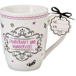 Sheepworld mugg med slogan magisk och underbar | kaffekopp, porslin, 30 cl | Favoritkopp, present till henne, påsk, för påskbo | 59261