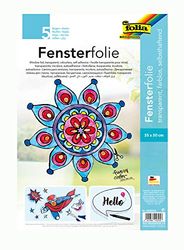 folia 450300/5 - raamfolie kleurloos, zelfklevend, ca. 35 x 50 cm, 5 vellen - ideaal als sjabloongebogen voor raamfoto's, Window Color