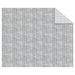 Ursus Photo Card for Model Making and Paper Crafting, 10 Sheets of Grey A4 Craft Paper, 300 g/m², Printed on Both Sides with Paving Stone Motif and Millimetre Grid