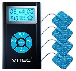 VITEC CYNONIC TENS/EMS Duo Comfort | Dispositivos de electroestimulación | 2 terapias con un solo dispositivo| Terapia natural para el dolor crónico y el desarrollo muscular