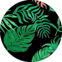 Bonateks, Runt digitalt tryckt musmatta, halkfri undersida, för kontor och hem, diameter: 22 cm