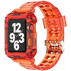 Lysun per Apple Watch Band 38 mm 40 mm 41 mm per uomo donna iWatch Band con protezione Sport Clear Jelly Custodia Bumper per SE Series 7 6 5 4 3 2 1