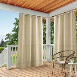 Exclusive Home Cabana - Tenda a pannello con occhielli per filtrare la luce, per interni ed esterni, 137,2 x 213,4 cm, naturale, set da 2