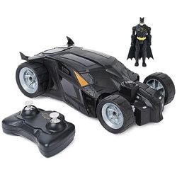 Spin Master DC Comics, Batman Batmobile med fjärrkontroll, lätt att köra, kompatibel med Batman-figurer, barnleksaker för pojkar och flickor