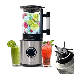 Cecotec Vessel Blender 2700 W Grand Katana 18 TOTAL Distruggi B. Jare resistente al thermor di vetro da 1,8 L, Acciaio inossidabile, Tecnologia totale di Daddastroy, 8 fogli, 5 velocità