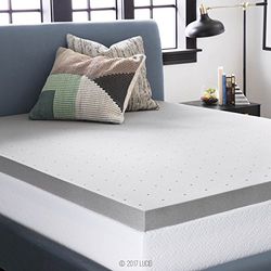 LUCID 3 inch bamboe houtskool traagschuim matras Topper - Cal King