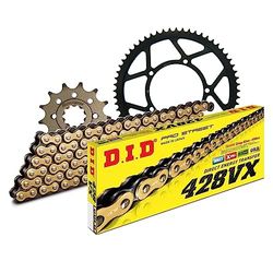 Kettingset DID staal 428VX / 138 klinkslot voor Sachs ZX 50 cc