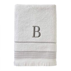 SKL Home Asciugamano da bagno, B, Cotone, Bianco, 28x54