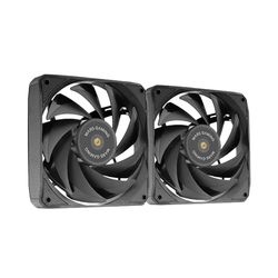Watio Wave Ventilateur - kit de 2 ventilateurs auxiliaires, couleur noire, silencieux, design moderne, idéal pour améliorer la circulation de l'air dans les petits espaces