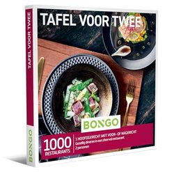 Bongo Bon - Tafel voor Twee | Cadeaubonnen Cadeaukaart cadeau voor man of vrouw | 500 sfeervolle restaurants
