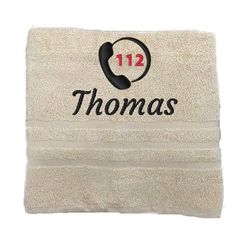 Asciugamano personalizzato con nome e nome del lavoro Nome splendidamente ricamato Asciugamano da bagno Asciugamano in cotone 100% Asciugamano da bagno con nome (140 x 70 cm, 112)