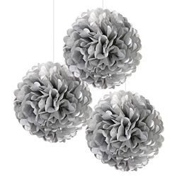 Talking Tables Decadent Decs Pompon-mix, zilverkleurig, 3 stuks