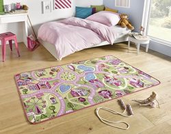 HANSE Home Play - Sweet Town - Tapis de Jeu pour Enfant garçon et Fille - Poils Courts - Tapis de Jeu Urbain - Motif Rue - pour Chambre à Coucher, Chambre d'enfant, Salle de Jeux - 140 x 200 cm
