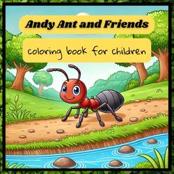 Coloring Book: Coloring Book for Children about a Little Ant and Her Friends