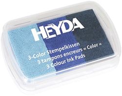 Heyda 204888464 Heyda 204888464 3-Colour Ink Pad 9 x 6 cm (Blue Tones)