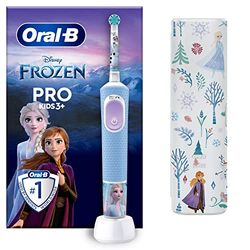 Oral-B Pro Kids Szczoteczka Elektryczna dla Dzieci z postaciami z filmu "Kraina Lodu", Etui Podróżne, Stworzona w Technologii Braun, dla Dzieci w Wieku Powyżej 3 lat