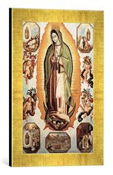 Fotolijst van 18e eeuw "Virgen de Guadalupe", kunstdruk in hoogwaardige handgemaakte fotolijst, 30x40 cm, Gold Raya